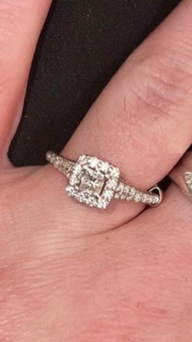 Enchanted Disney Tinker Bell 3/4 CT. PrincessCut Diamond Ring 14K